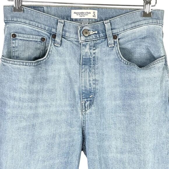 Abercrombie Fitch The 90s Relaxed Jeans Women 27/4R Blue Curve Love High Rise - Picture 2 of 8